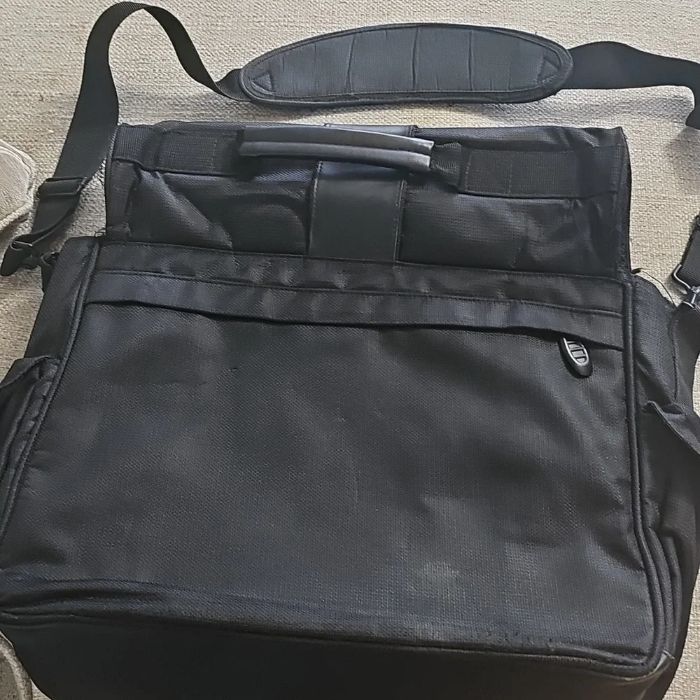 Tumi Balistic Nylon Briefcase Messenger Laptop Bag Black Crossbody Large